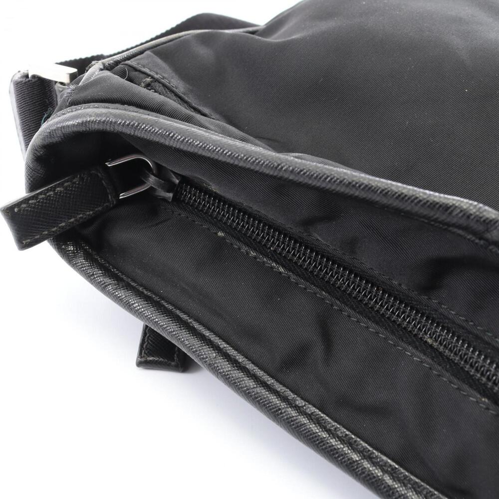 PRADA Black Leather Saffiano Shoulder Bag - Picture 12 of 15